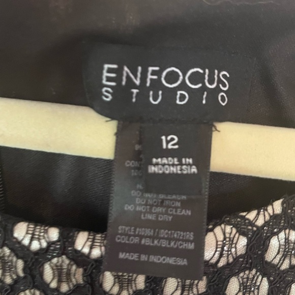 Enfocus Studio dress Black with beige church dress or pretty for wedding NWT - Picture 3 of 6